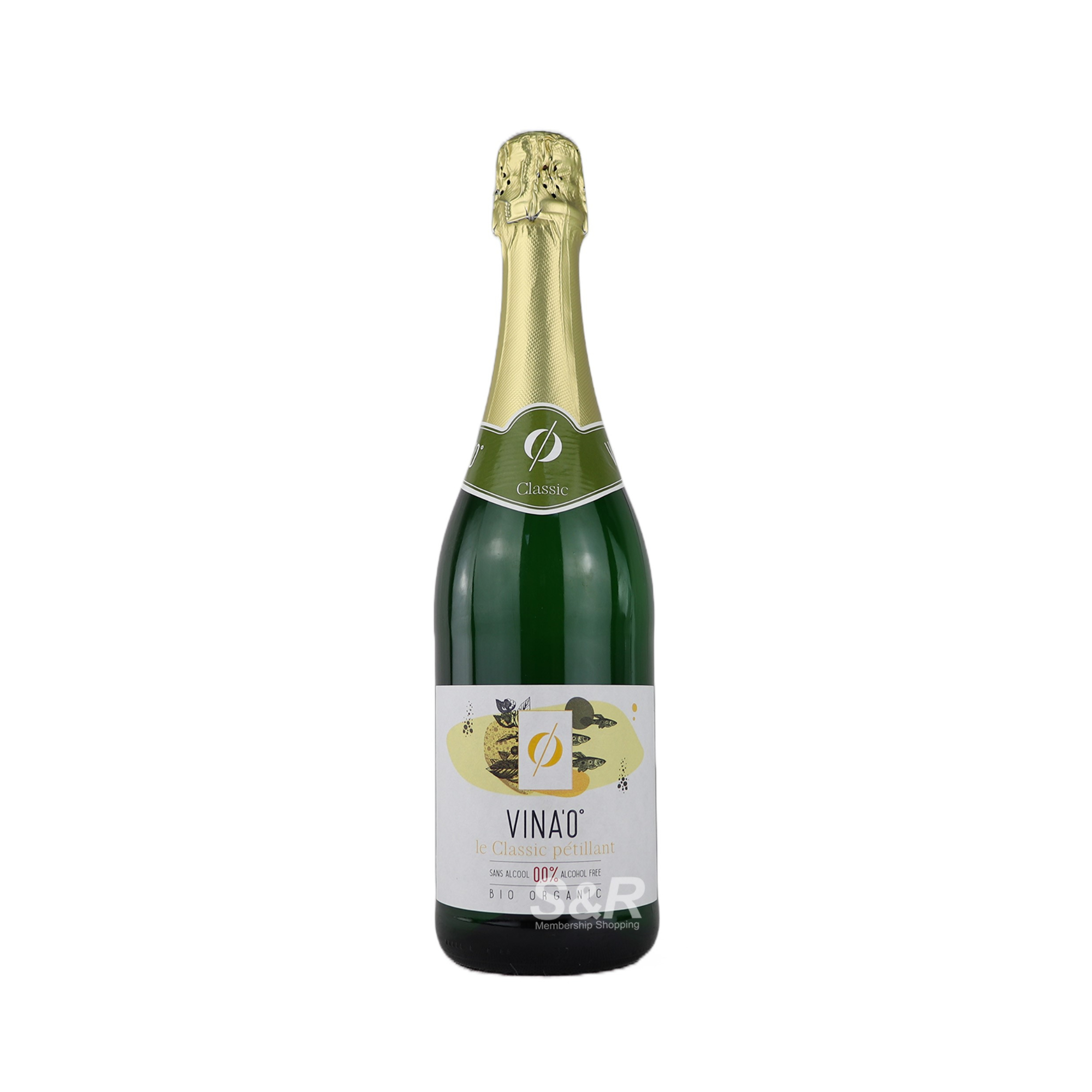 Vina'0 Le Classic Bio Organic Non-Alcoholic Sparkling White Wine 750mL